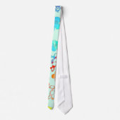 Tie Dye Honu en Hibiscus Stropdas (Achterkant)