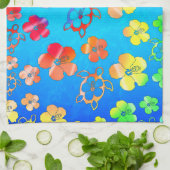 Tie Dye Honu en Hibiscus Theedoek (Gevouwen)