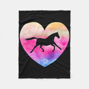Tie Dye Horse Funny Horseback Riding Hippie Costum Fleece Deken