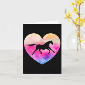 Tie Dye Horse Funny Horseback Riding Hippie Costum Kaart (Gele Bloem)