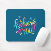 Tie Dye I Believe In You Teacher Testing Day Gift  Muismat (Met muis)
