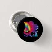 Tie Dye I Love Science pin Ronde Button 3,2 Cm (Voorkant /achterkant)