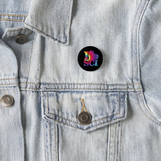 Tie Dye I Love Science pin Ronde Button 3,2 Cm (In situ)