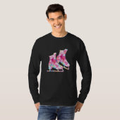 Tie Dye Ice Skates Ice Skating Figure Skating Girl T-shirt (Voorkant volledig)