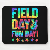 Tie Dye Ik ben hier voor Velddag 2022 leraar S Muismat (Voorkant)