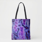 Tie Dye in Paars en blauw Tote Bag (Voorkant)