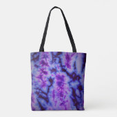 Tie Dye in Paars en blauw Tote Bag (Achterkant)