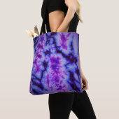 Tie Dye in Paars en blauw Tote Bag (Dichtbij)