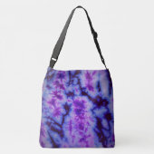 Tie Dye in Shades of Blue and Paars Crossbody Tas (Achterkant)