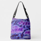 Tie Dye in Shades of Blue and Paars Crossbody Tas (Voorkant)