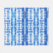 Tie dye indigo shibori blanket fleece deken (Voorkant (Horizontaal))
