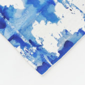 Tie dye indigo shibori blanket fleece deken (Hoek)