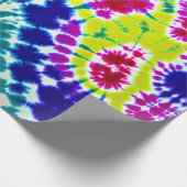 Tie Dye Inked Psychedelic Spiral Surface Art Cadeaupapier (Hoek)
