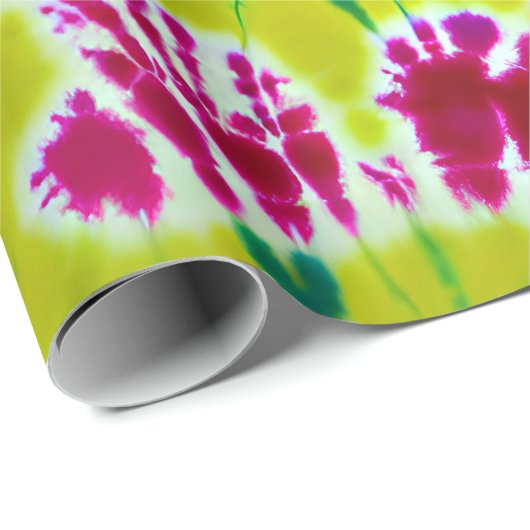 Tie Dye Inked Psychedelic Spiral Surface Art Cadeaupapier (Rol Hoek)