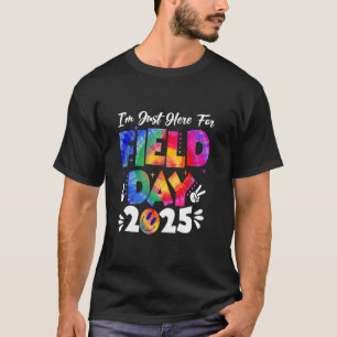 Tie Dye Just Here voor Velddag 2025 Vredesteken Te T-shirt