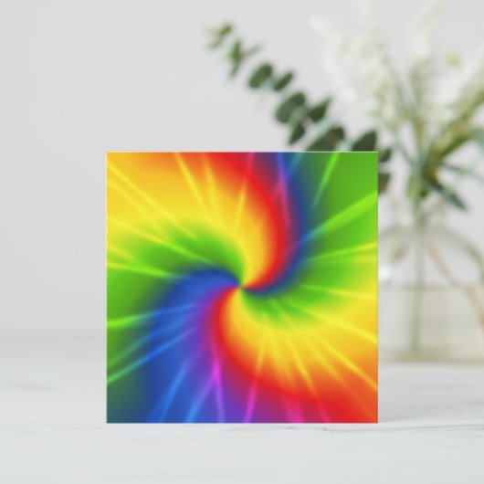 Tie Dye Kaart (Staand voorkant)