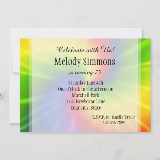 Tie dye kaart (Achterkant)