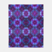 Tie Dye Kaleidoscope Vibrant Blue Paars Magenta Fleece Deken (Voorkant)