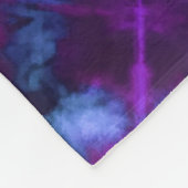 Tie Dye Kaleidoscope Vibrant Blue Paars Magenta Fleece Deken (Hoek)