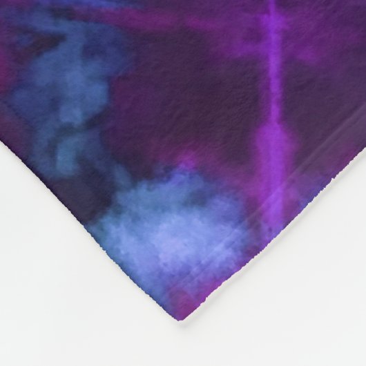 Tie Dye Kaleidoscope Vibrant Blue Paars Magenta Fleece Deken (Hoek)