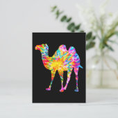 TIE DYE KAMEEL BRIEFKAART (Staand voorkant)