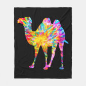 TIE DYE KAMEEL FLEECE DEKEN (Voorkant)