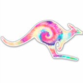 Tie Dye Kangaroo Sticker (Voorkant)