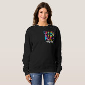 Tie Dye Kantoor Aide Squad Pocket Kantoor Team Adm Trui (Voorkant volledig)