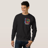 Tie Dye Kantoor Aide Squad Pocket Kantoor Team Adm Trui (Voorkant volledig)
