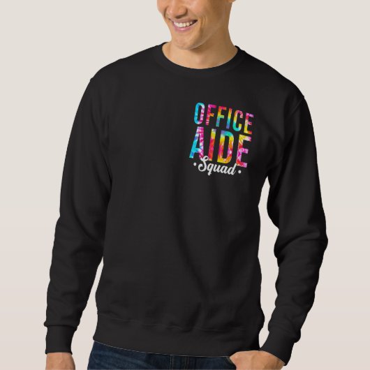 Tie Dye Kantoor Aide Squad Pocket Kantoor Team Adm Trui (Voorkant)