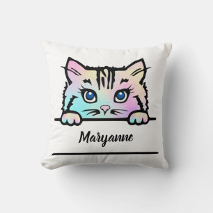 Tie Dye Kat Kussen