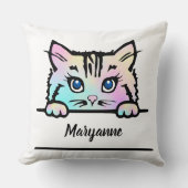 Tie Dye Kat Kussen (Voorkant)