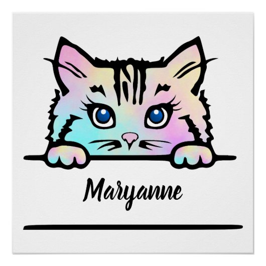 Tie Dye Kat Perfect Poster (Voorkant)