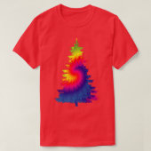 Tie Dye kerstboom T-shirt (Design voorkant)