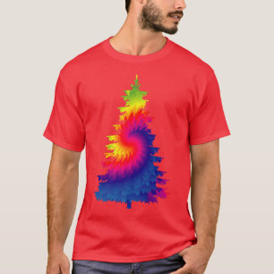 Tie Dye kerstboom T-shirt