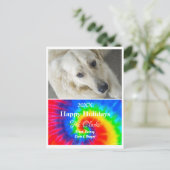 Tie Dye kerstfoto-Briefkaart - HAMbWG Feestdagenkaart (Staand voorkant)