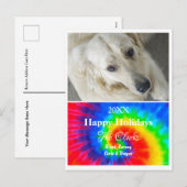 Tie Dye kerstfoto-Briefkaart - HAMbWG Feestdagenkaart (Voorkant / Achterkant)