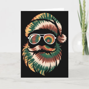 Tie Dye Kerstman Gezicht Kerst Jongens Meisjes Kin Kaart