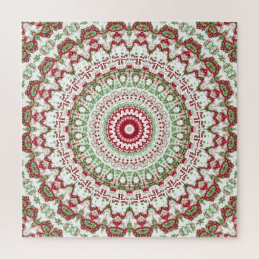 Tie Dye Kerstmis Mandala Legpuzzel (Verticaal)