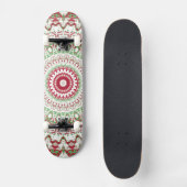 Tie Dye Kerstmis Mandala Persoonlijk Skateboard (Voorkant)