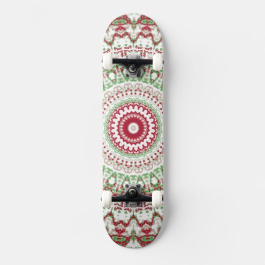 Tie Dye Kerstmis Mandala Persoonlijk Skateboard (Voorkant)