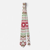 Tie Dye Kerstmis Mandala Stropdas (Voorkant)