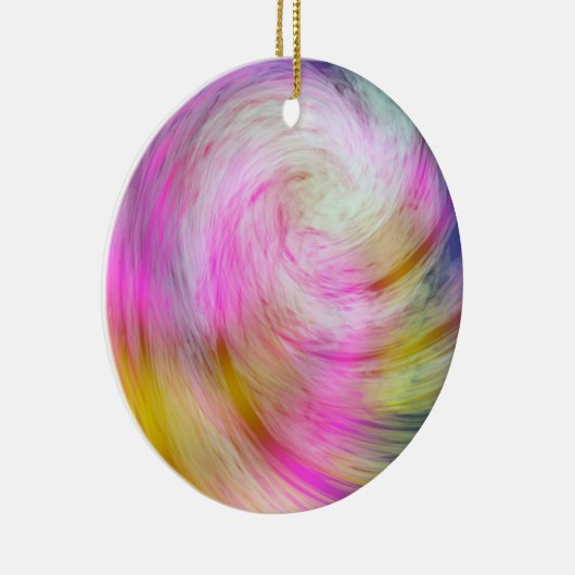 Tie Dye kerstversiering Keramisch Ornament (Rechts)