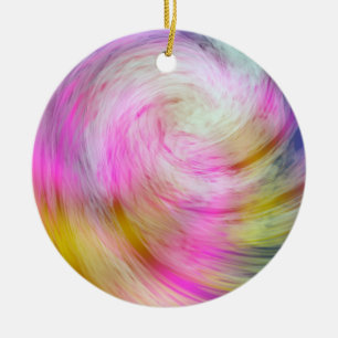 Tie Dye kerstversiering Keramisch Ornament