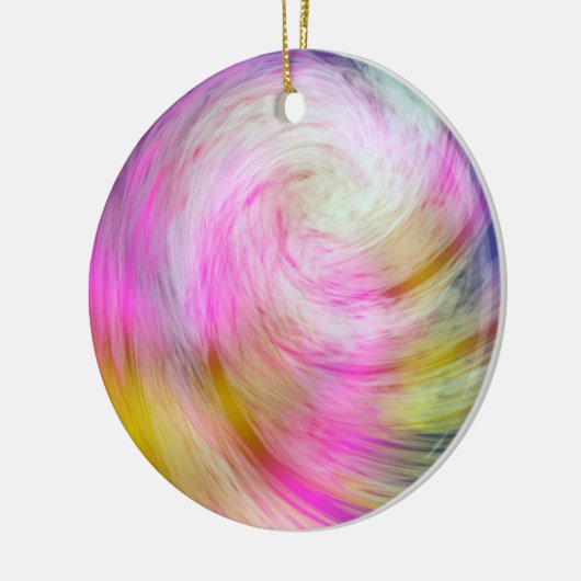 Tie Dye kerstversiering Keramisch Ornament (Links)