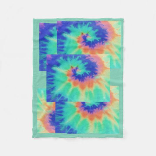 Tie Dye Kijk Blanket Throw Fleece Deken (Voorkant)