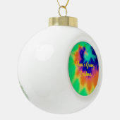 Tie Dye Kijk kerstbal Keramische Bal Ornament (Links)