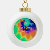 Tie Dye Kijk kerstbal Keramische Bal Ornament (Voorkant)