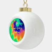 Tie Dye Kijk kerstbal Keramische Bal Ornament (Rechts)