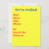 Tie Dye Kijk Uitnodiging (Achterkant)